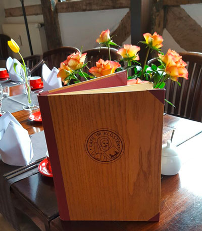 Speisekarte Café im Kloster